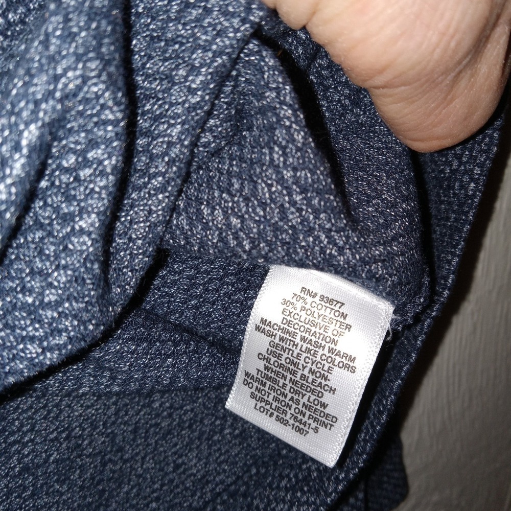 Claiborne Pullover Sweater Mens S Navy Blue 1/4 Zip Textured Knit - Picture 7 of 9